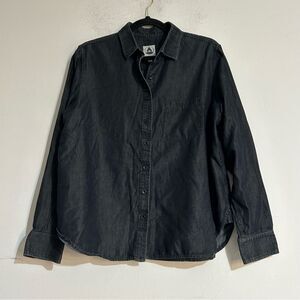 Tradlands Grey Button Up Cotton Tencel Shirt Size XL